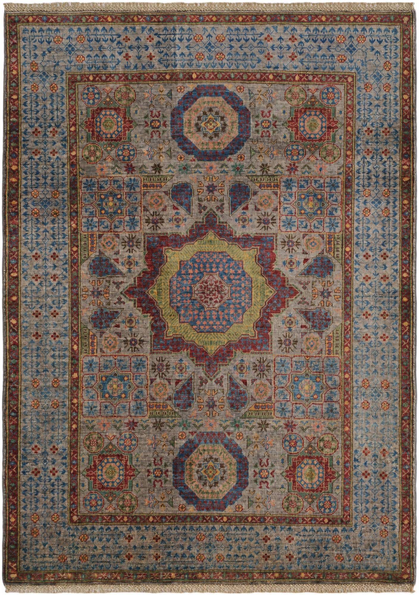 4' 3 x 5' 9 Hand Knotted Mamluk Ziegler Rug