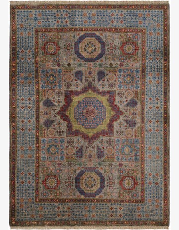 4' 3 x 5' 9 Hand Knotted Mamluk Ziegler Rug