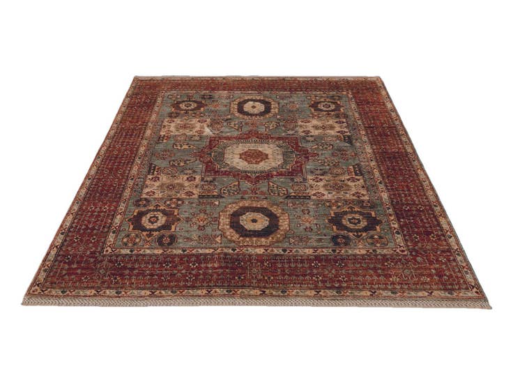 Detail image of 5' x 6' 4 Hand Knotted Mamluk Ziegler Rug