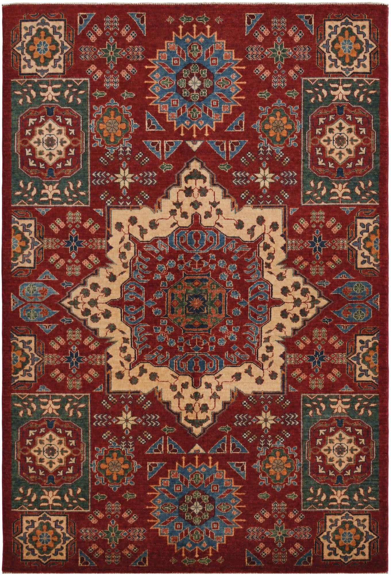 5' 7 x 7' 10 Hand Knotted Mamluk Ziegler Rug