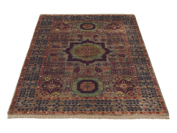 Detail image of 3' 5 x 4' 10 Hand Knotted Mamluk Ziegler Rug