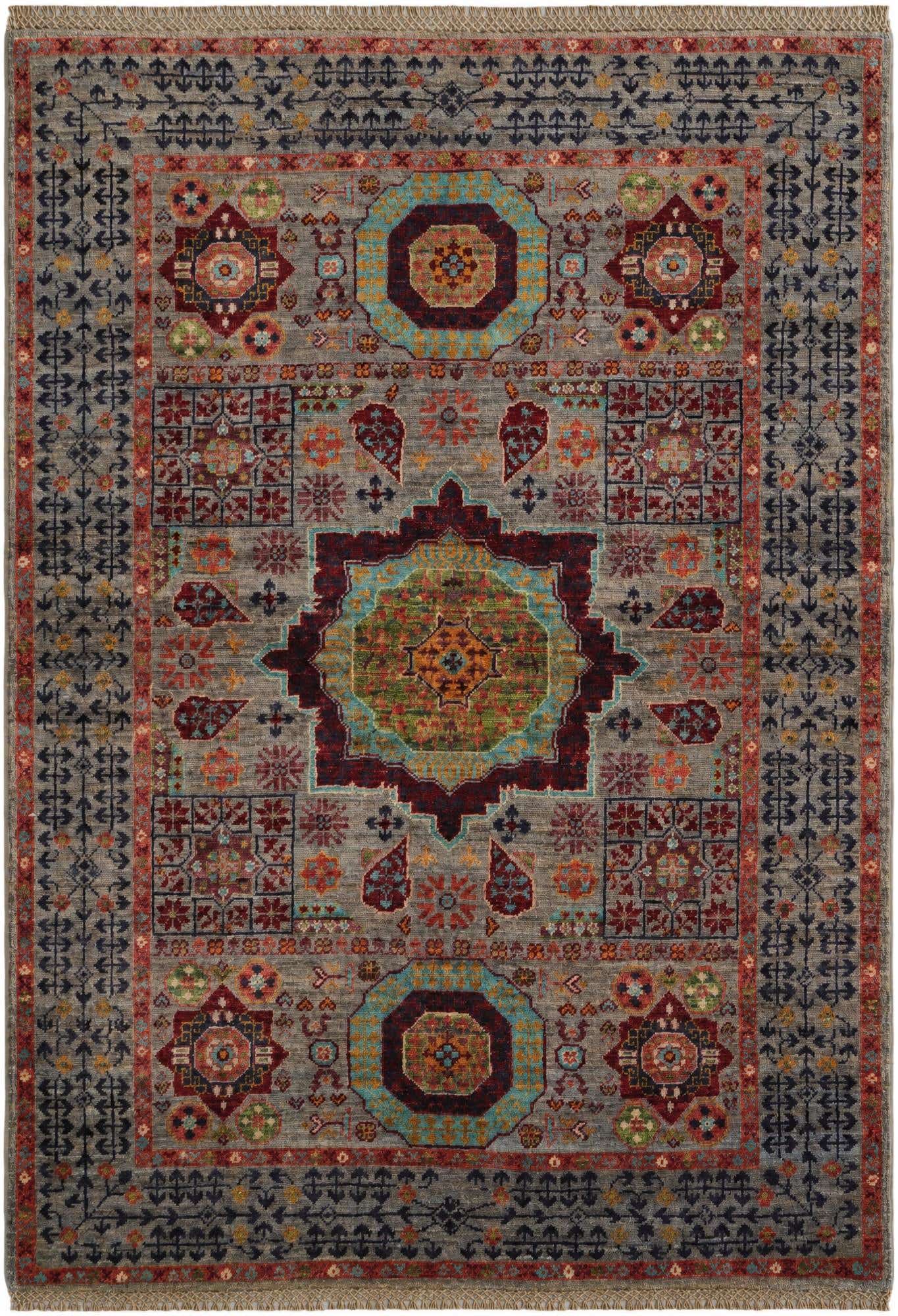 3' 5 x 4' 10 Hand Knotted Mamluk Ziegler Rug