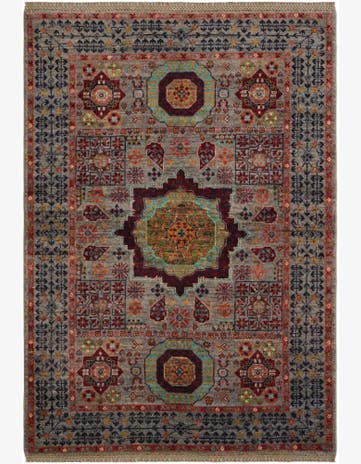 3' 5 x 4' 10 Hand Knotted Mamluk Ziegler Rug