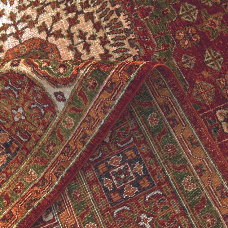 Detail image of 6' 9 x 9' 5 Hand Knotted Mamluk Ziegler Rug