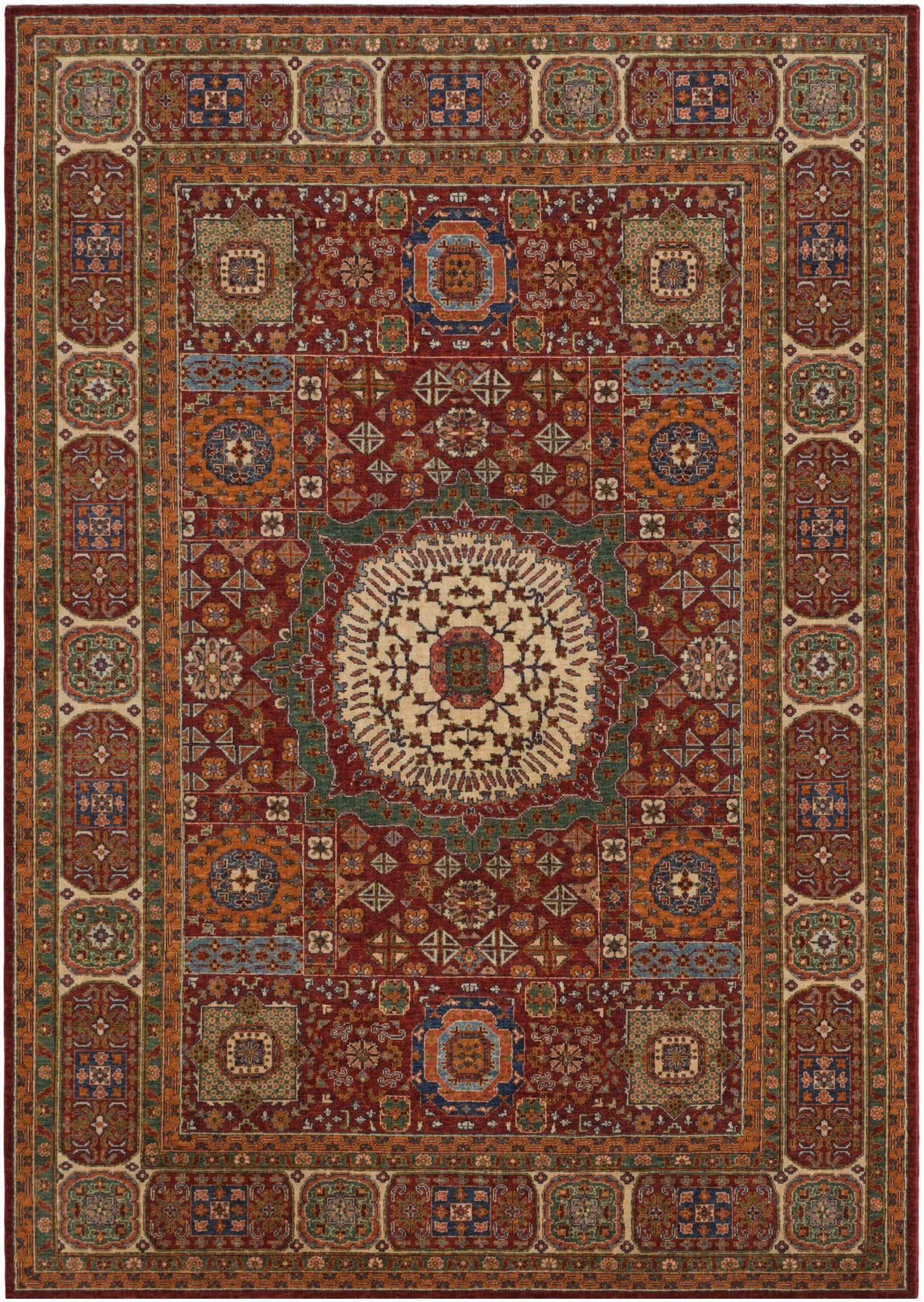 6' 9 x 9' 5 Hand Knotted Mamluk Ziegler Rug