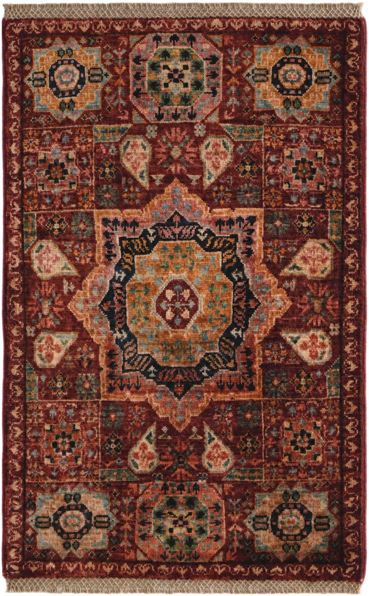 2' x 3' 3 Hand Knotted Mamluk Ziegler Rug