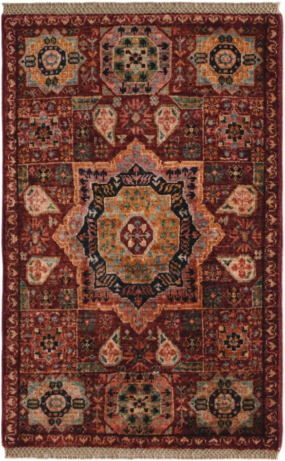 Detail image of 60cm x 100cm Hand Knotted Mamluk Ziegler Rug