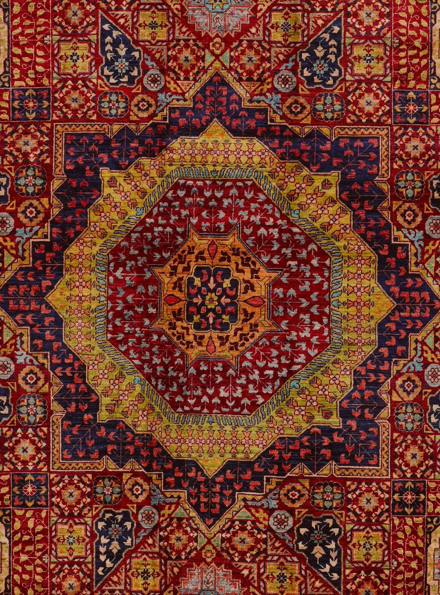 9' 11 x 14' 3 Hand Knotted Mamluk Ziegler Rug