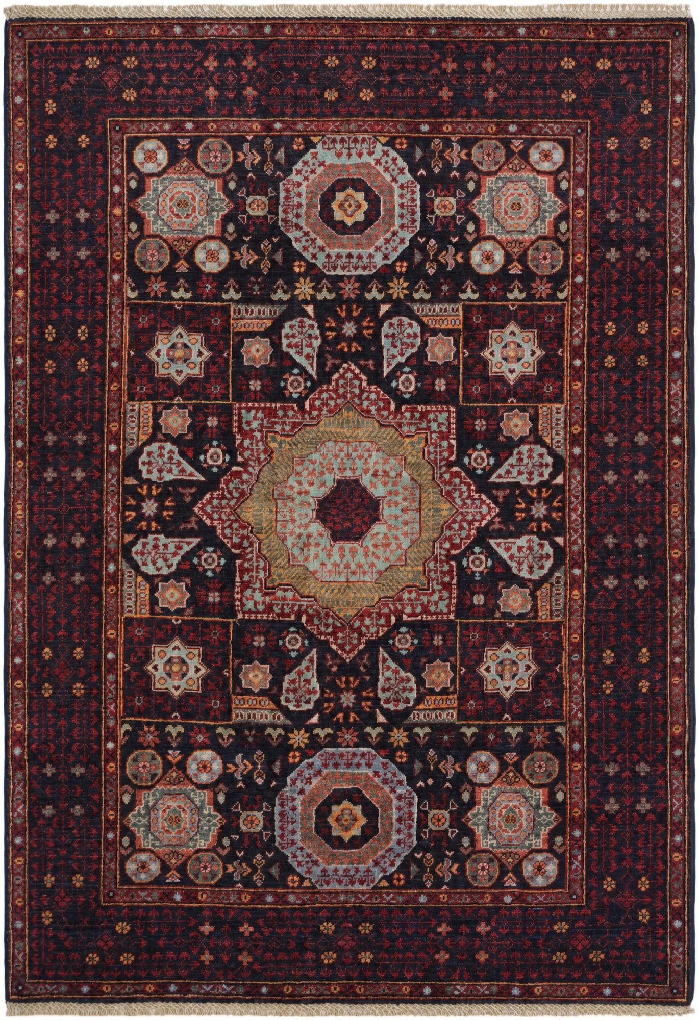 4' x 5' 8 Hand Knotted Mamluk Ziegler Rug