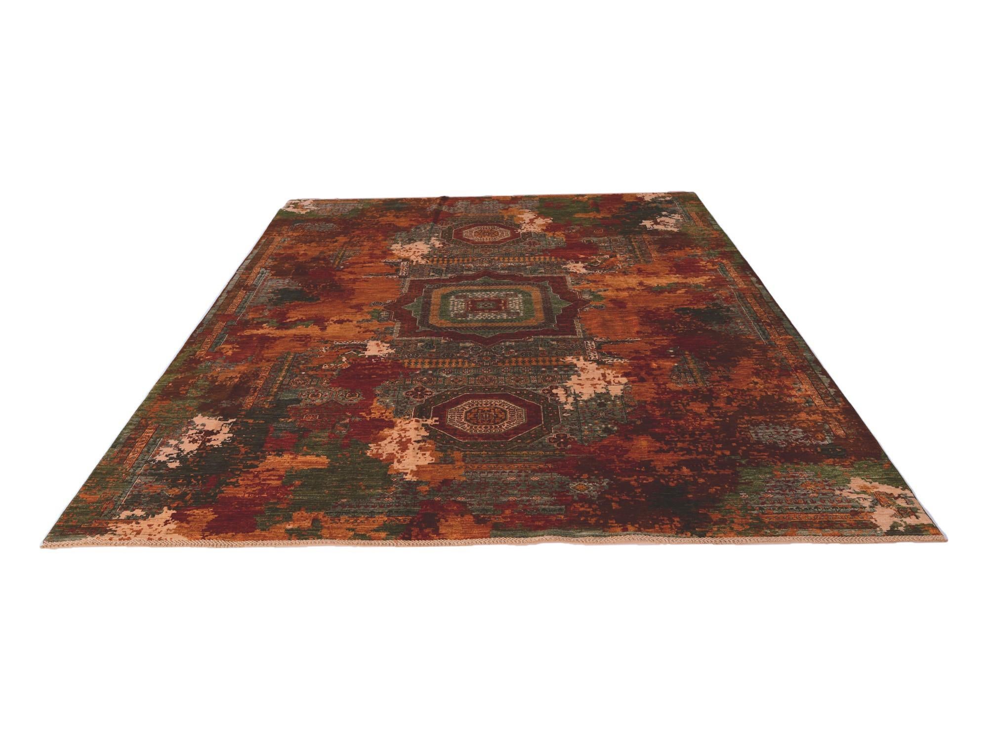 9' 2 x 12' 7 Hand Knotted Mamluk Ziegler Rug