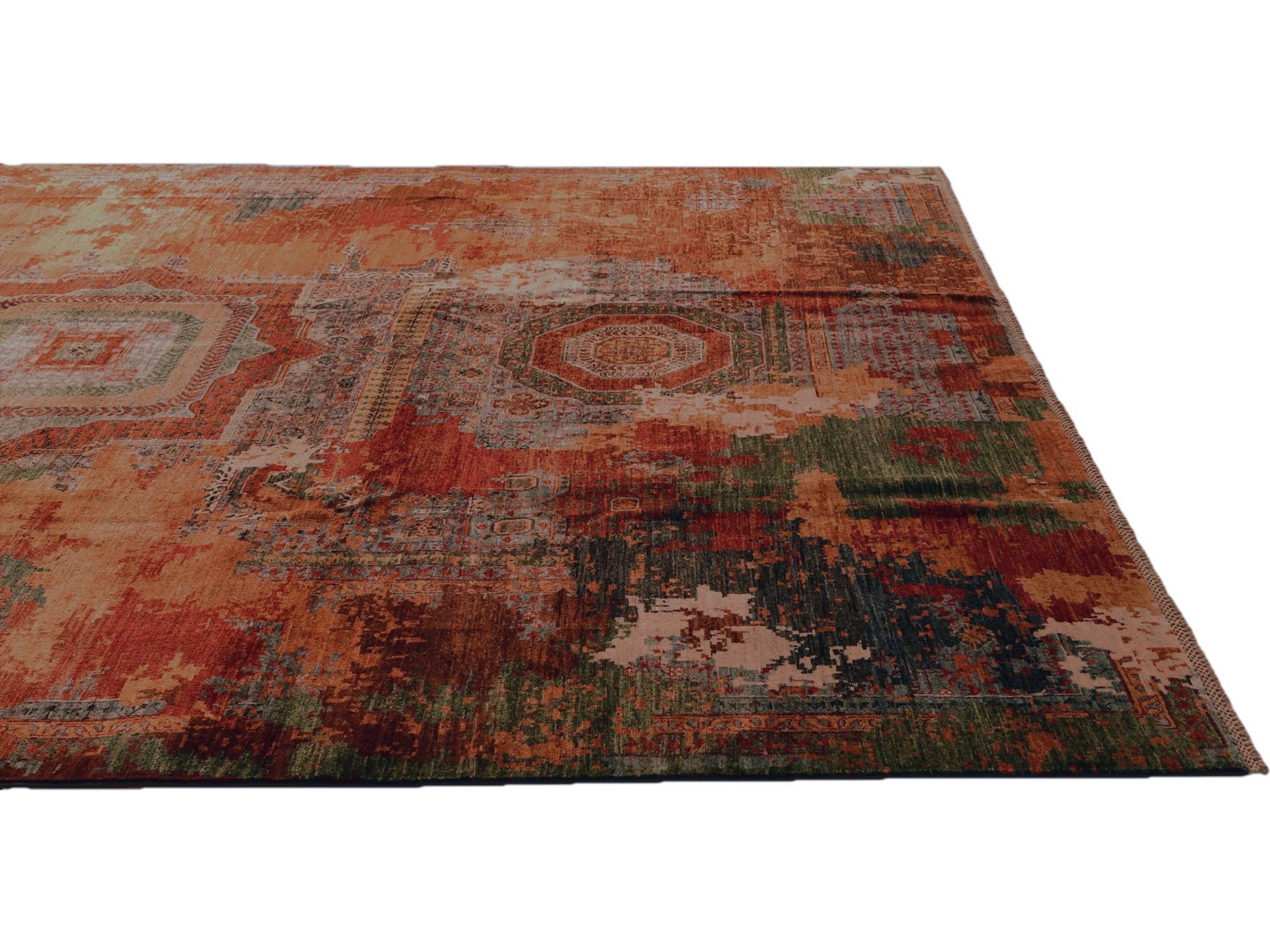 9' 2 x 12' 7 Hand Knotted Mamluk Ziegler Rug