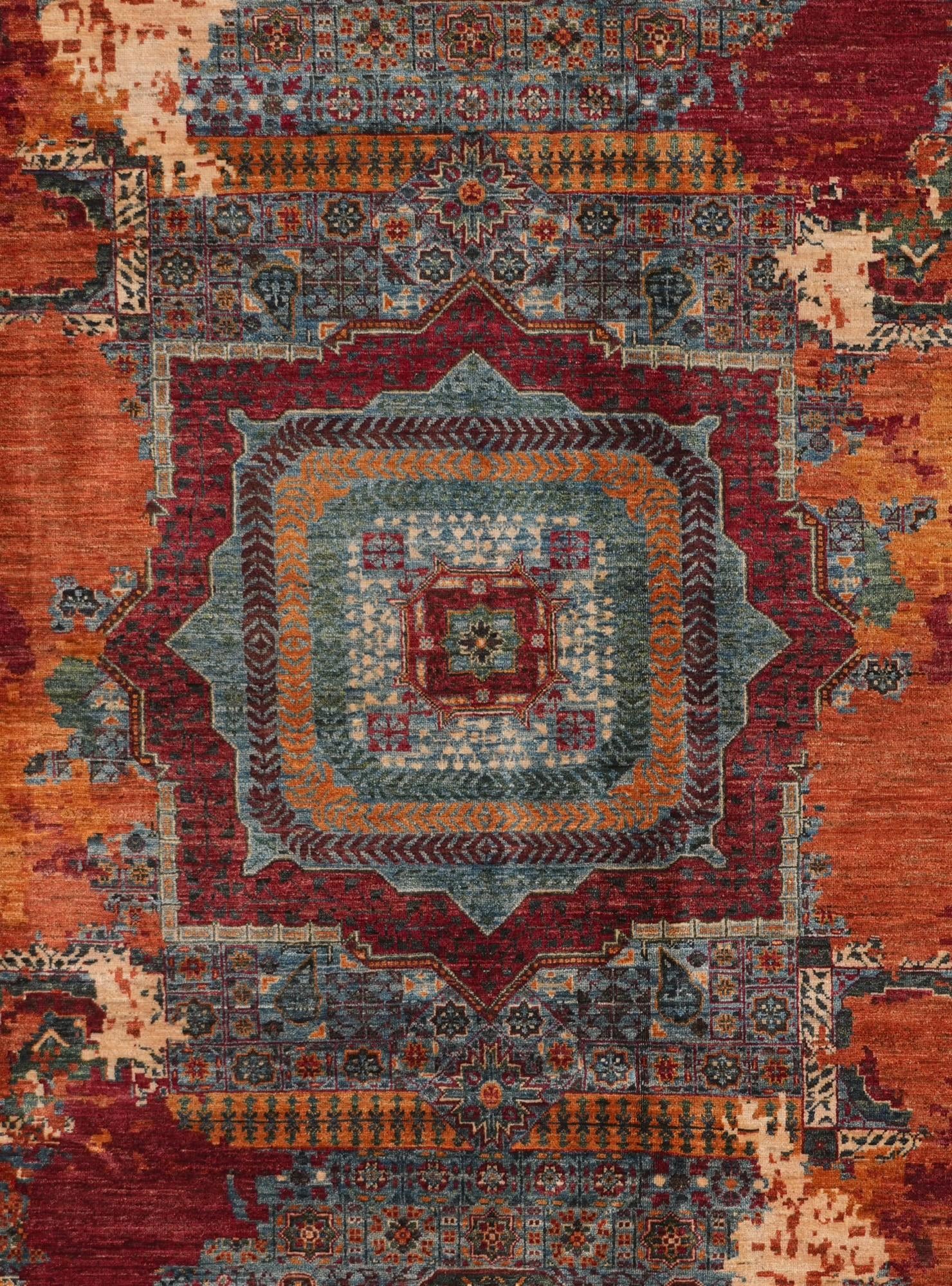 9' 2 x 12' 7 Hand Knotted Mamluk Ziegler Rug