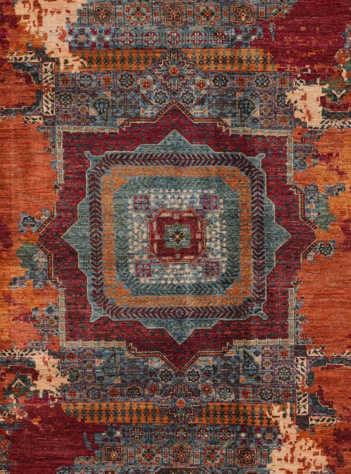 Detail image of 9' 2 x 12' 7 Hand Knotted Mamluk Ziegler Rug