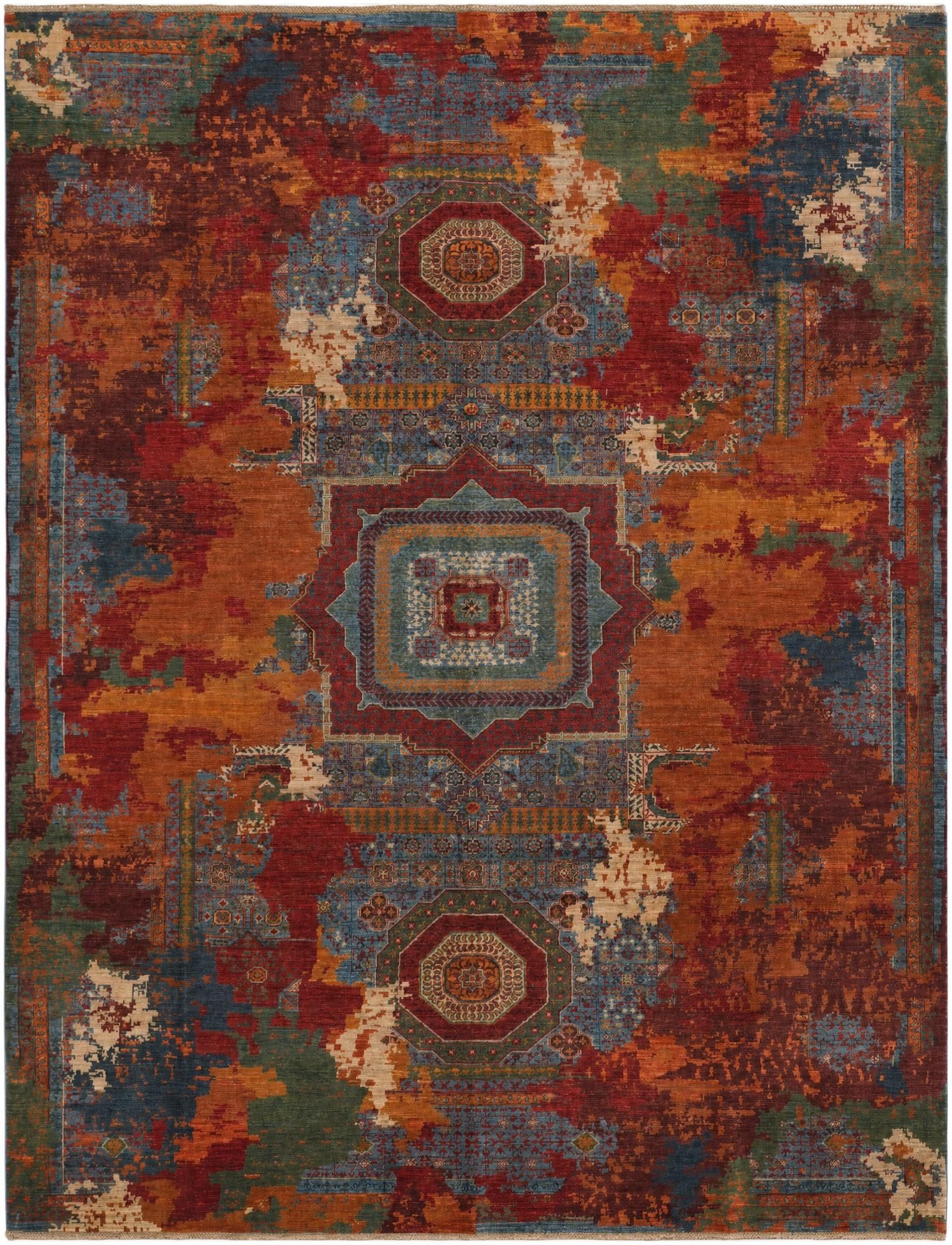 10' x 12' 10 Hand Knotted Mamluk Ziegler Rug