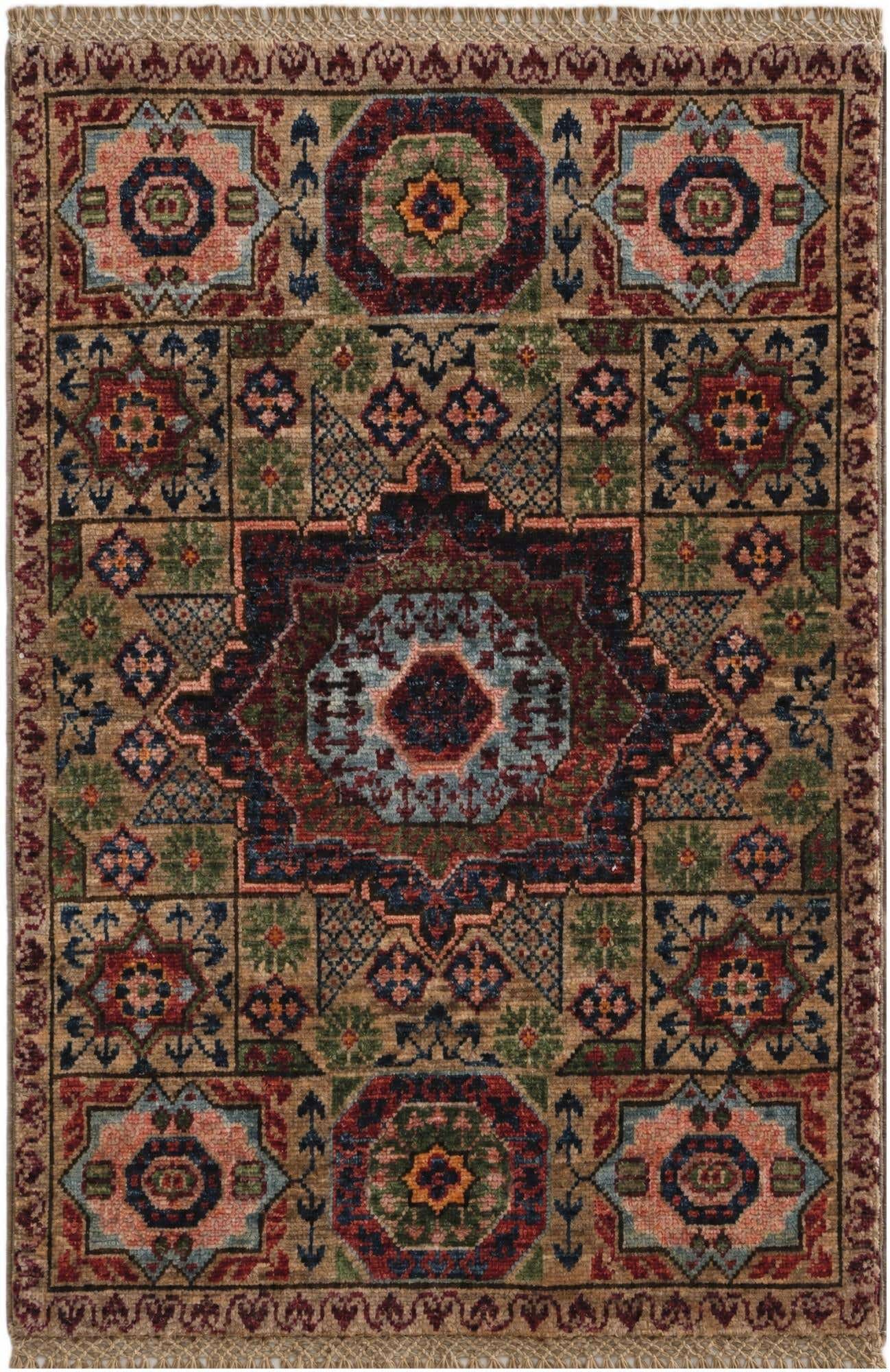 2' x 3' Hand Knotted Mamluk Ziegler Rug