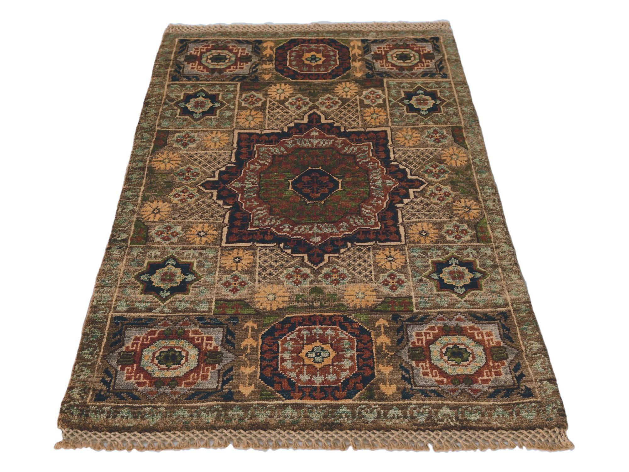 2' x 3' 3 Hand Knotted Mamluk Ziegler Rug