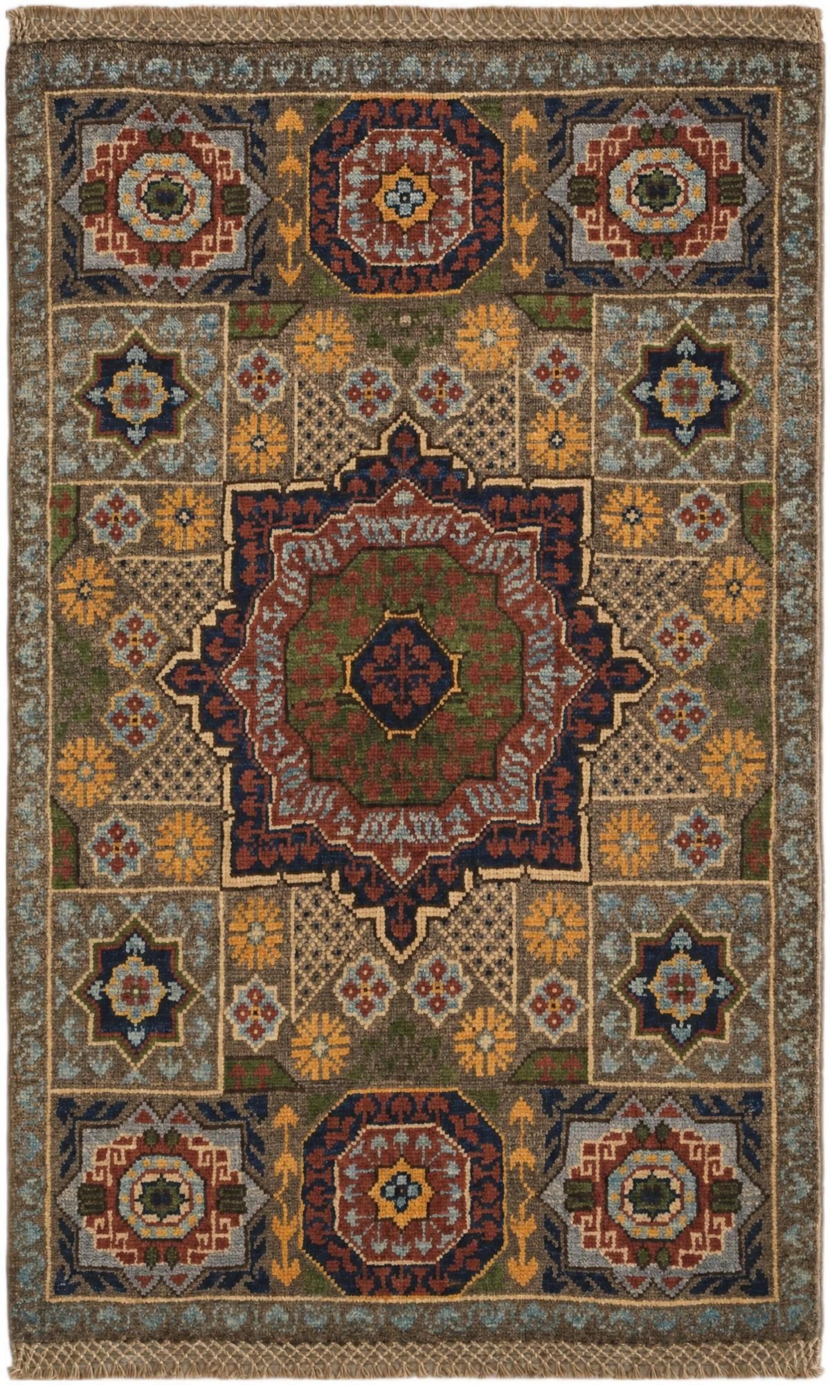 2' x 3' 3 Hand Knotted Mamluk Ziegler Rug