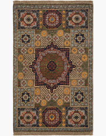 2' x 3' 3 Hand Knotted Mamluk Ziegler Rug