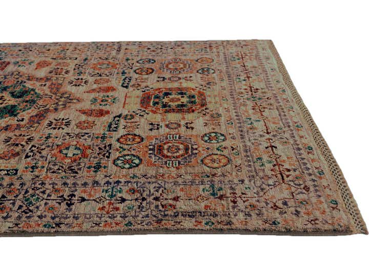 3' 4 x 4' 9 Hand Knotted Mamluk Ziegler Rug