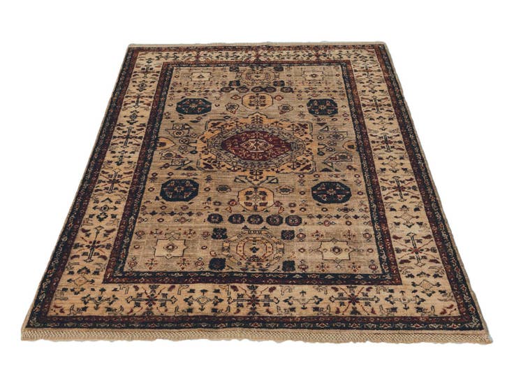Detail image of 3' 11 x 5' 11 Hand Knotted Mamluk Ziegler Rug