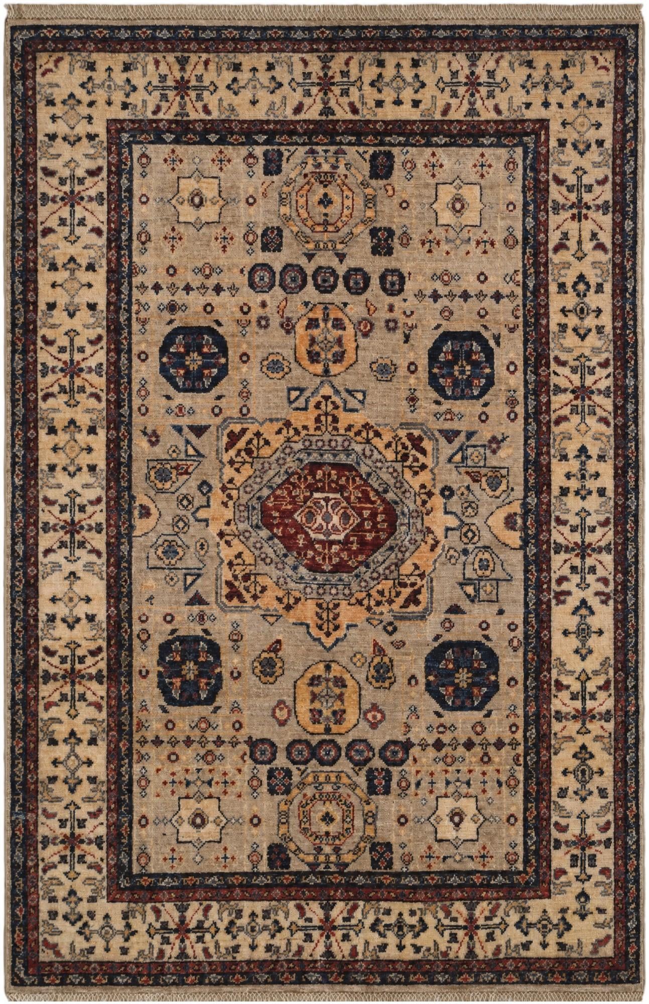 3' 11 x 5' 11 Hand Knotted Mamluk Ziegler Rug