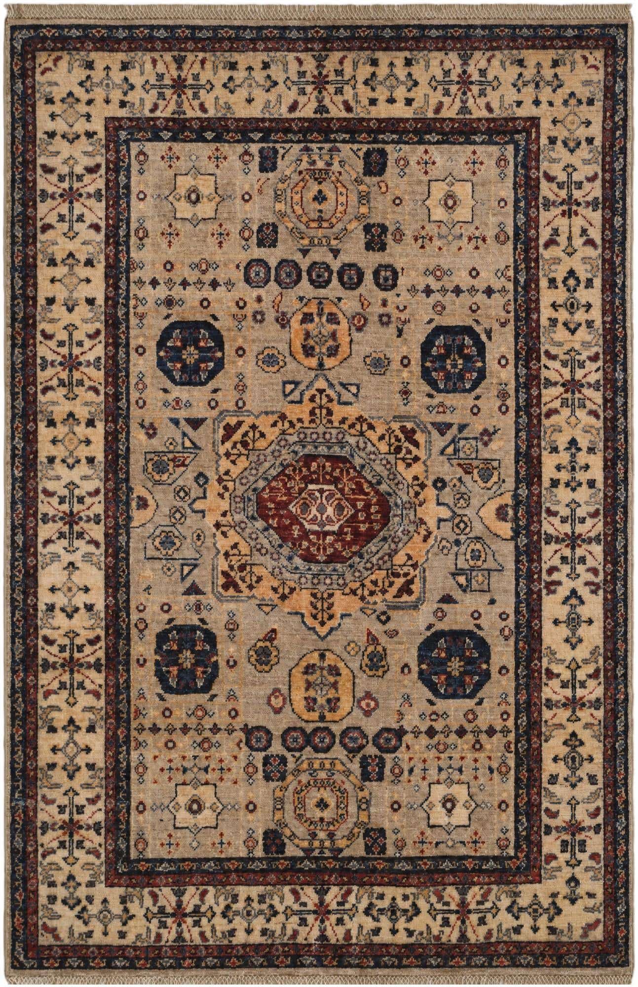 3' 11 x 5' 11 Hand Knotted Mamluk Ziegler Rug