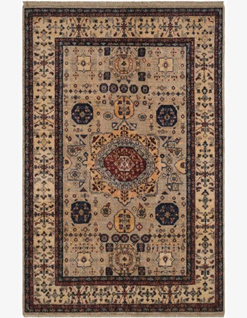 3' 11 x 5' 11 Hand Knotted Mamluk Ziegler Rug