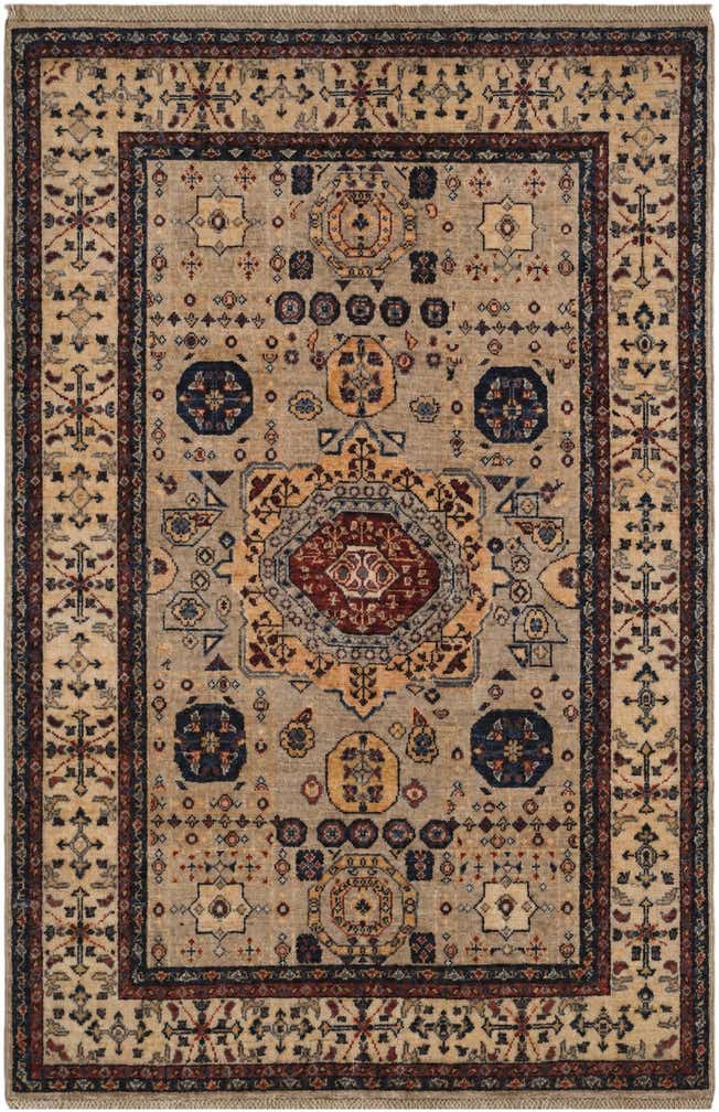 3' 11 x 5' 11 Hand Knotted Mamluk Ziegler Rug