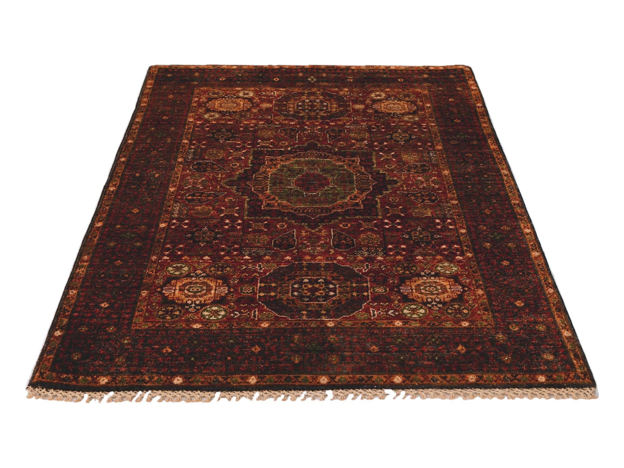 3' 5 x 4' 11 Hand Knotted Mamluk Ziegler Rug