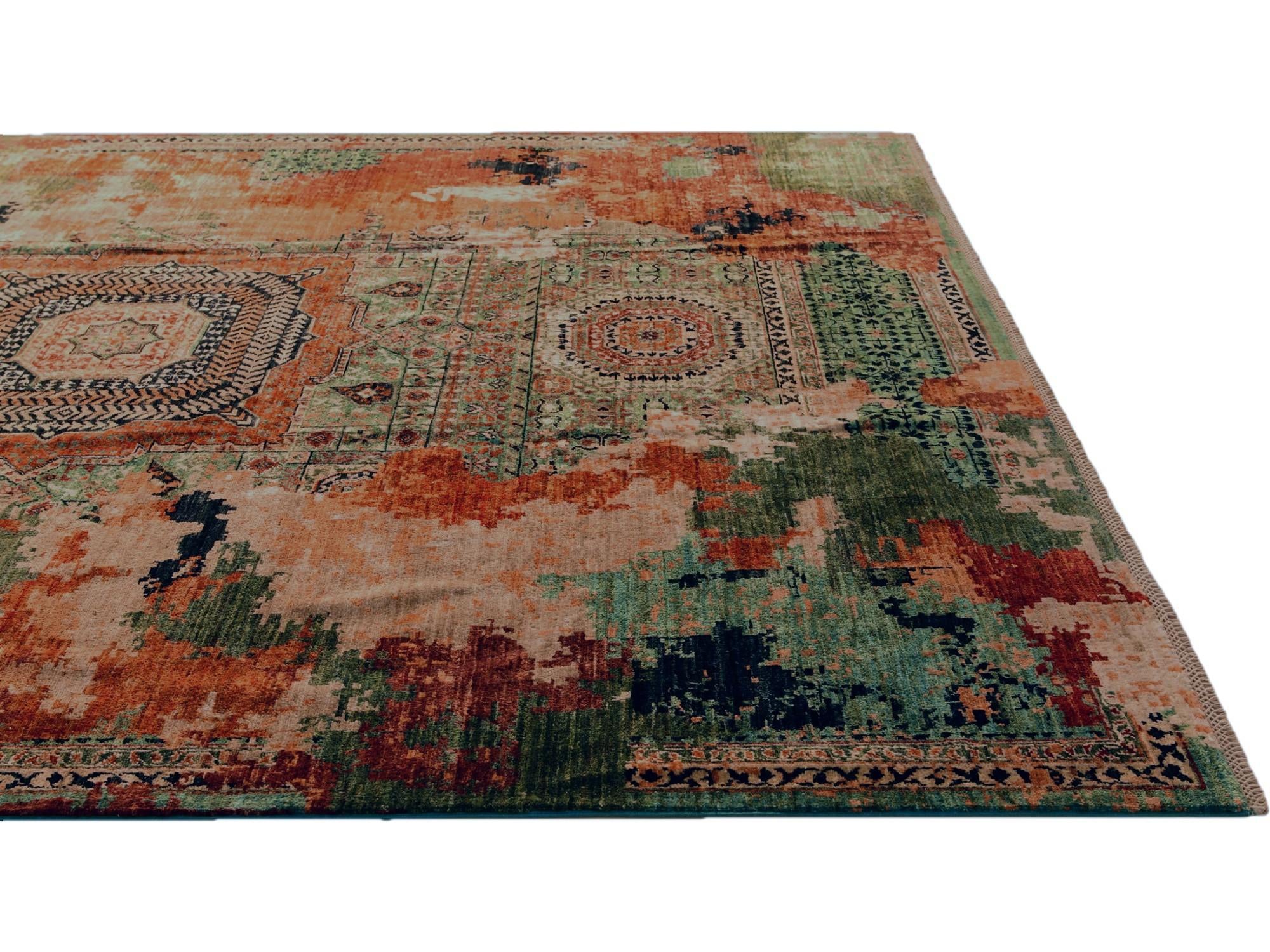 8' 2 x 9' 9 Hand Knotted Mamluk Ziegler Rug