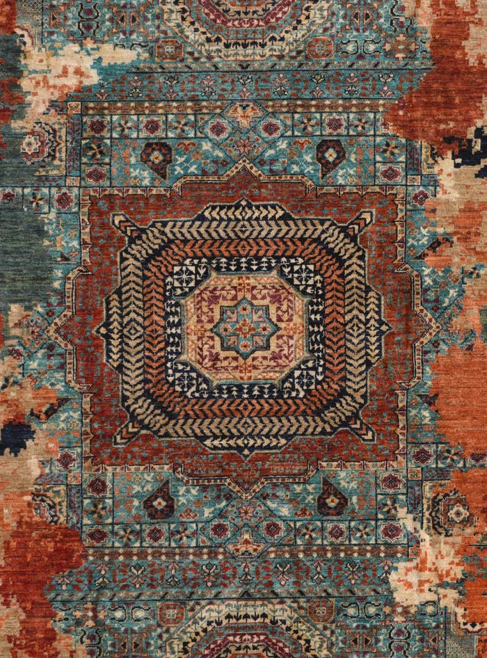 Detail image of 8' 2 x 9' 9 Hand Knotted Mamluk Ziegler Rug