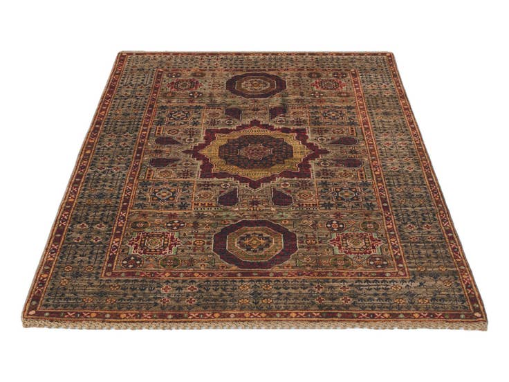 Detail image of 4' x 5' 10 Hand Knotted Mamluk Ziegler Rug