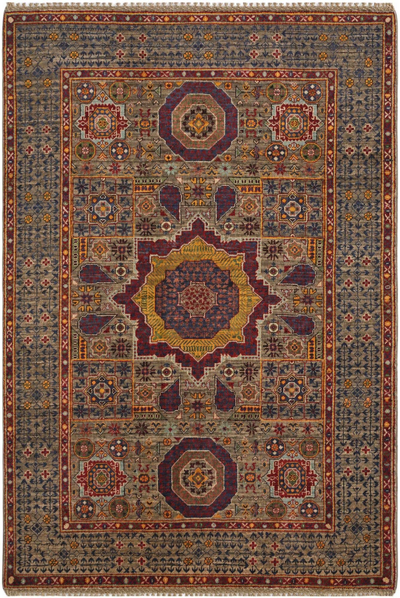 4' x 5' 10 Hand Knotted Mamluk Ziegler Rug