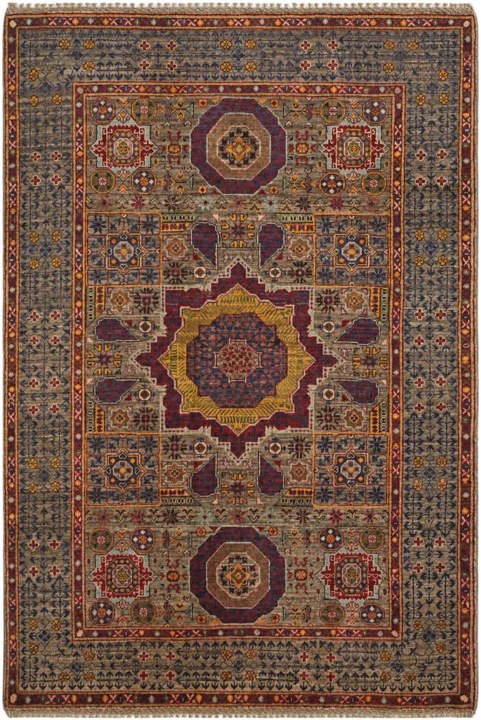 4' x 5' 10 Hand Knotted Mamluk Ziegler Rug