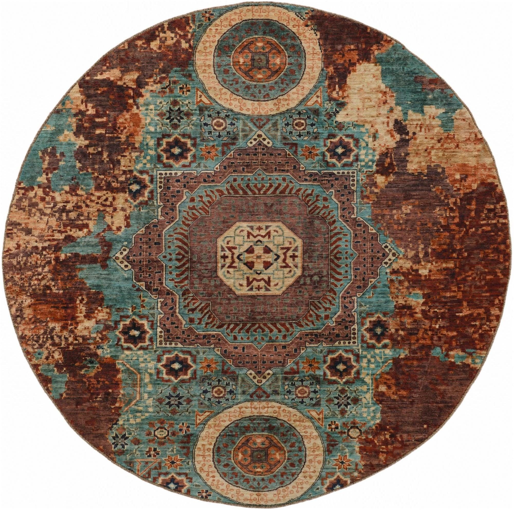 9' 9 x 9' 10 Hand Knotted Mamluk Ziegler Rug