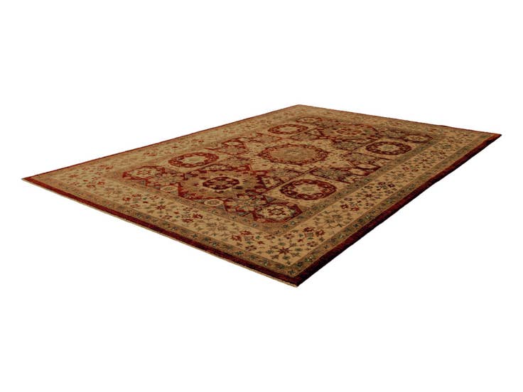 Detail image of 5' 6 x 8' Hand Knotted Mamluk Ziegler Rug