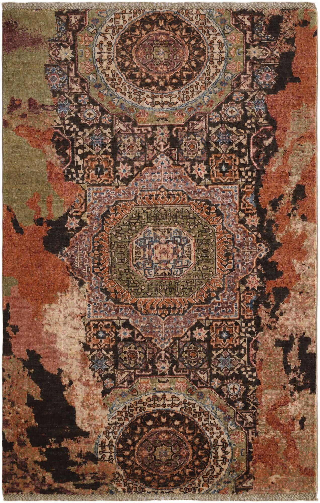 3' 3 x 5' Hand Knotted Mamluk Ziegler Rug