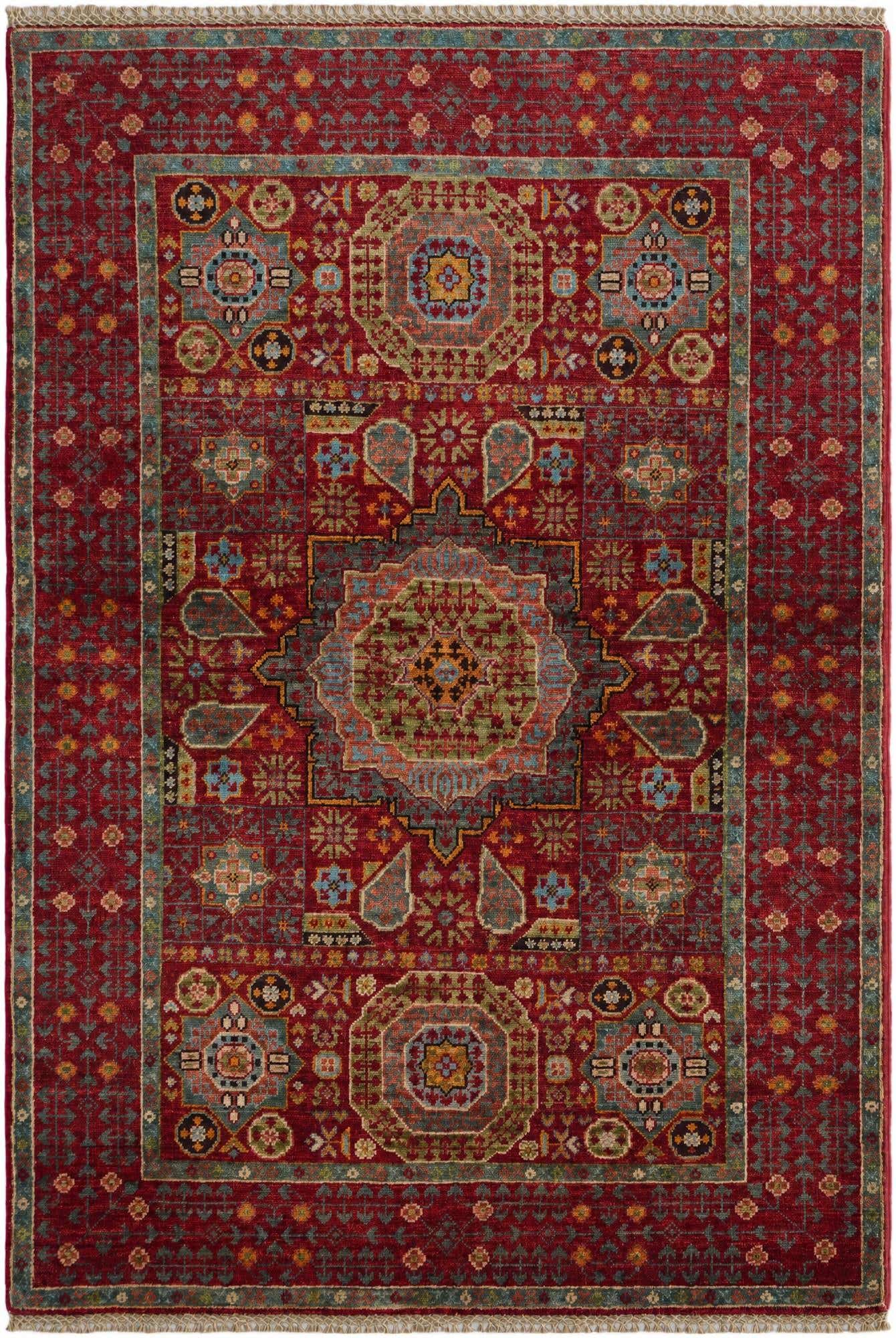 3' 6 x 5' 1 Hand Knotted Mamluk Ziegler Rug