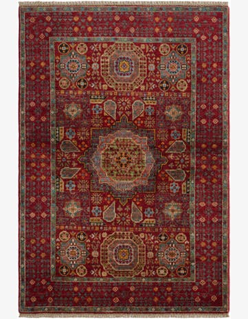 3' 6 x 5' 1 Hand Knotted Mamluk Ziegler Rug