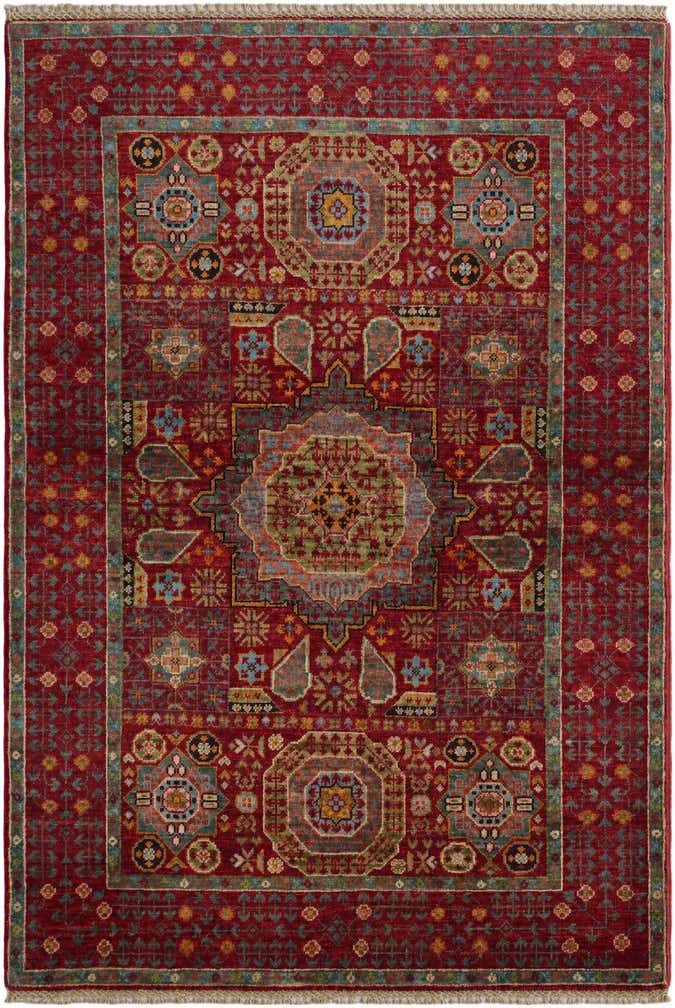 3' 6 x 5' 1 Hand Knotted Mamluk Ziegler Rug