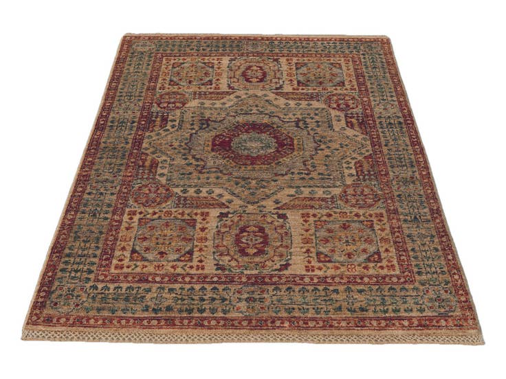 Detail image of 3' 3 x 5' Hand Knotted Mamluk Ziegler Rug