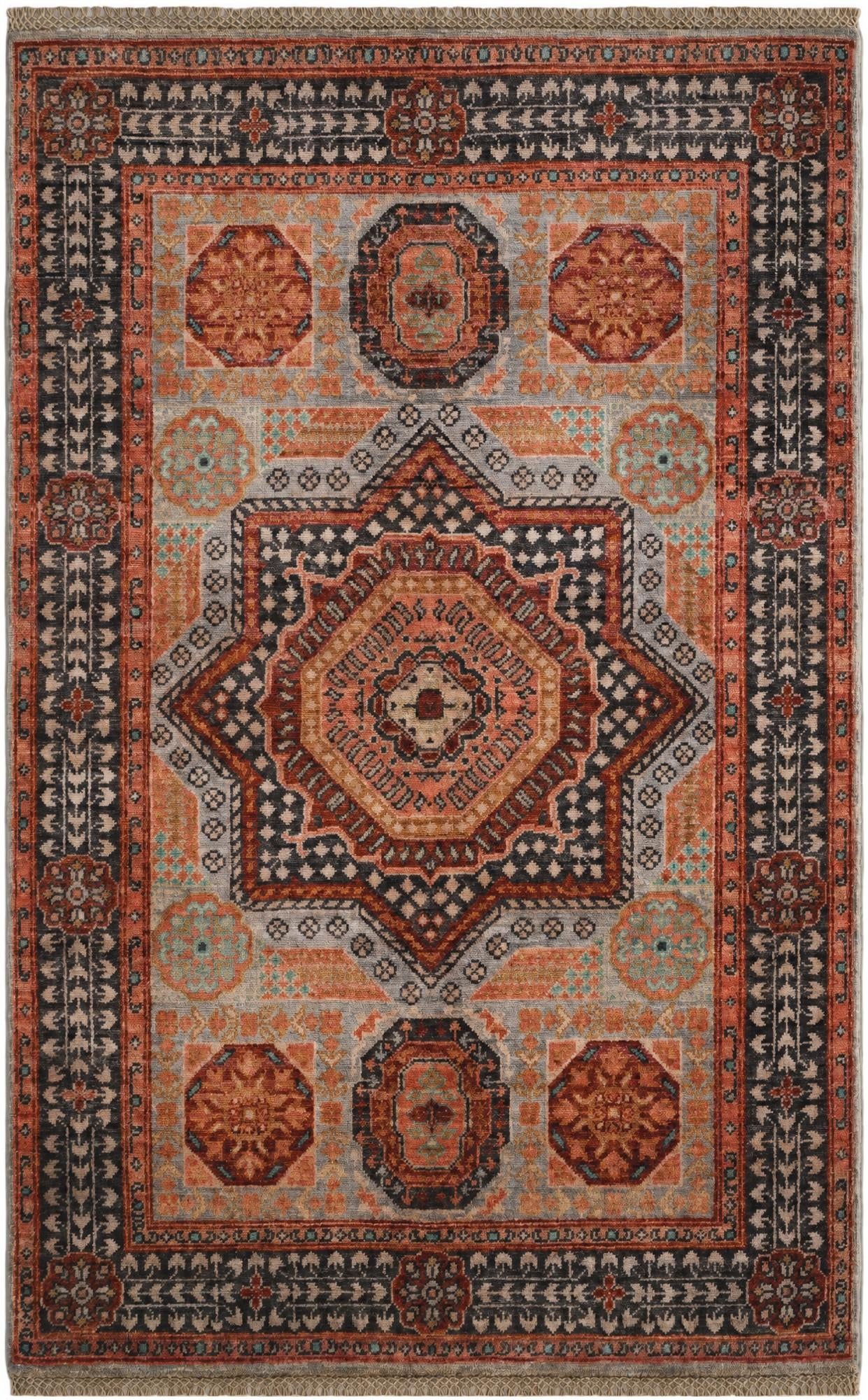 3' 5 x 5' 3 Hand Knotted Mamluk Ziegler Rug