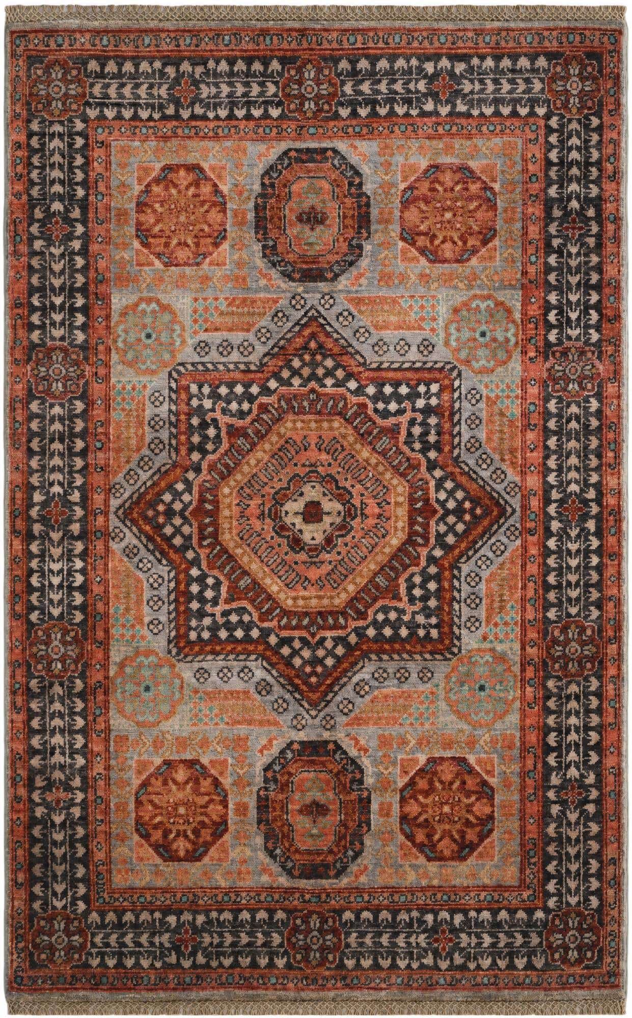 3' 5 x 5' 3 Hand Knotted Mamluk Ziegler Rug