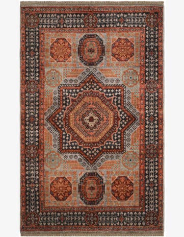 3' 5 x 5' 3 Hand Knotted Mamluk Ziegler Rug