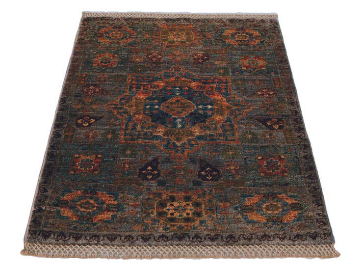 Detail image of 2' 1 x 2' 11 Hand Knotted Mamluk Ziegler Rug