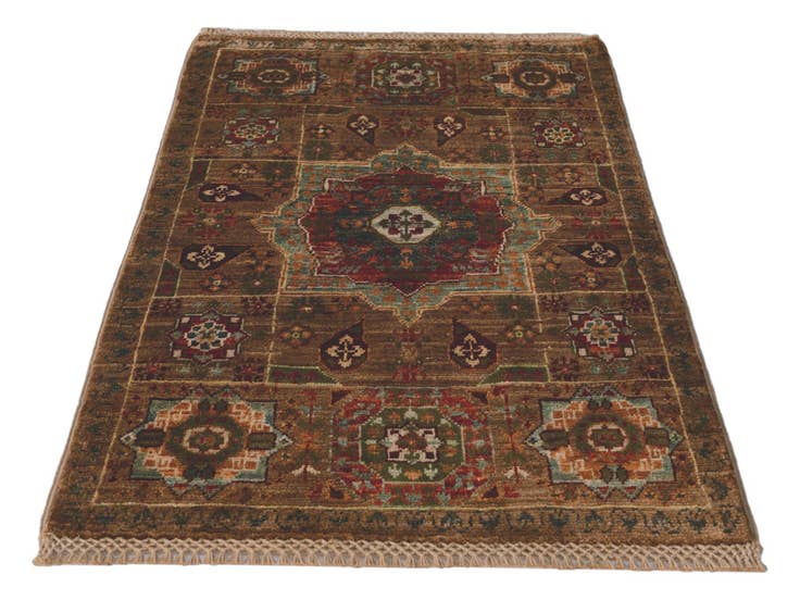 Detail image of 2' x 2' 11 Hand Knotted Mamluk Ziegler Rug
