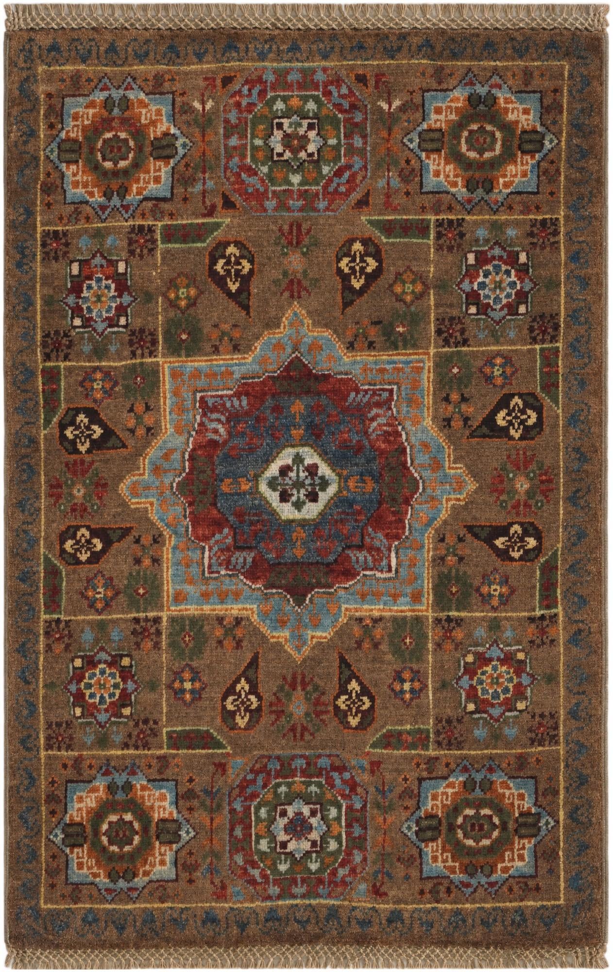 2' x 2' 11 Hand Knotted Mamluk Ziegler Rug