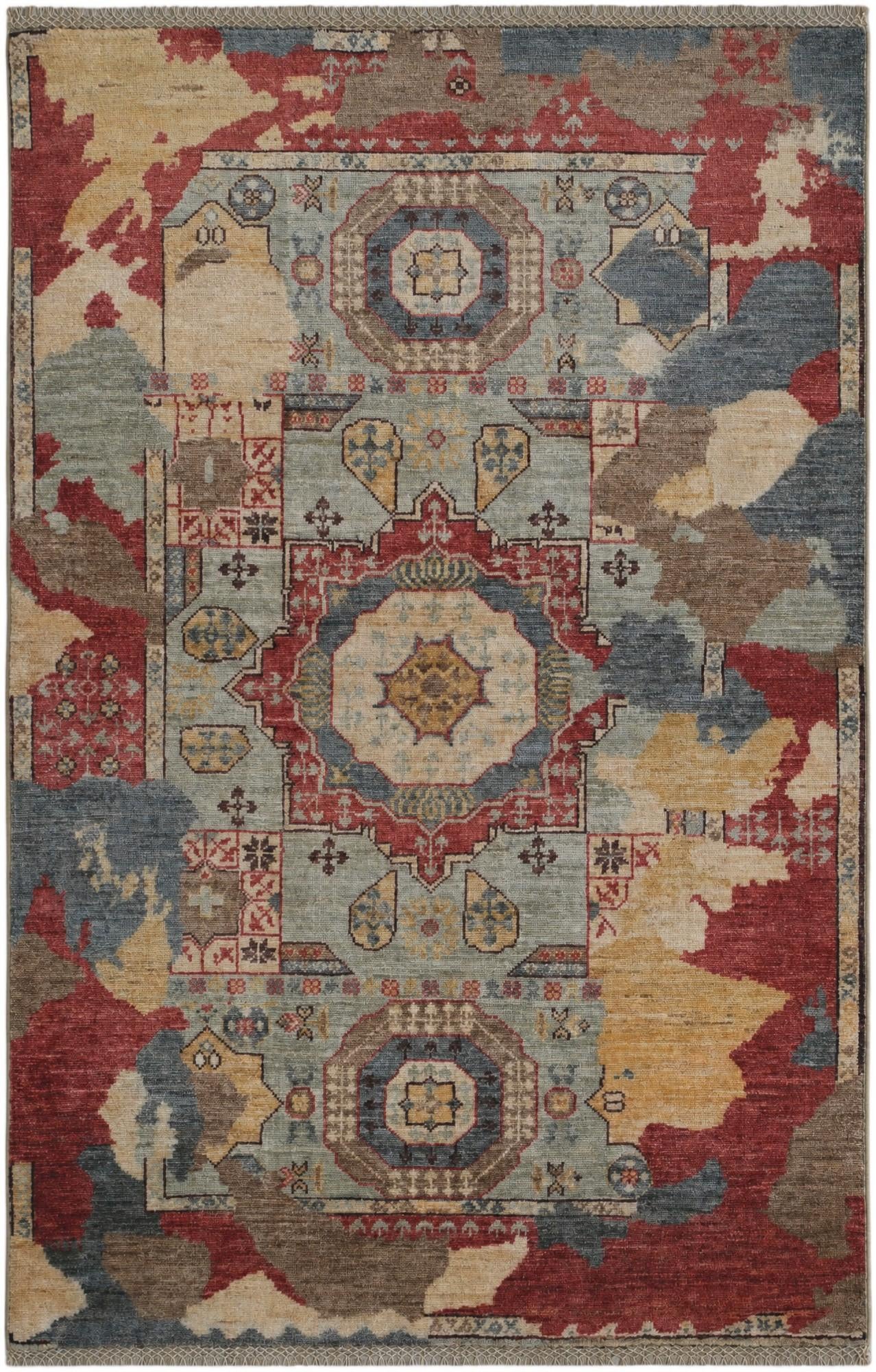 3' 3 x 4' 11 Hand Knotted Mamluk Ziegler Rug