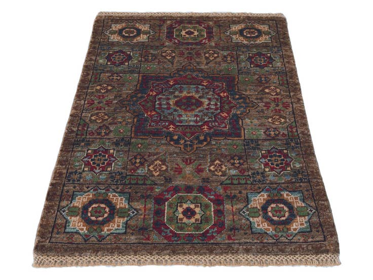Detail image of 2' x 3' 2 Hand Knotted Mamluk Ziegler Rug