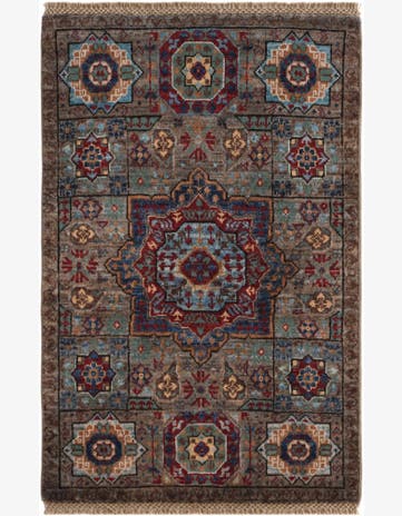 2' x 3' 2 Hand Knotted Mamluk Ziegler Rug